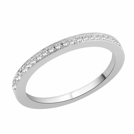 Pave set round brilliant cut diamonds with a millgrain border set in white gold\\n\\n11/03/2016 17:00