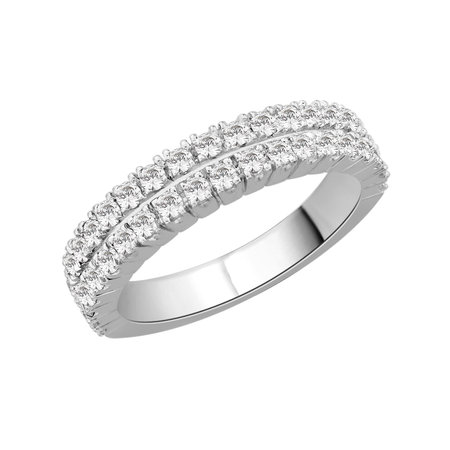 Double row claw set round brilliant cut diamonds set in white gold\\n\\n11/03/2016 16:59