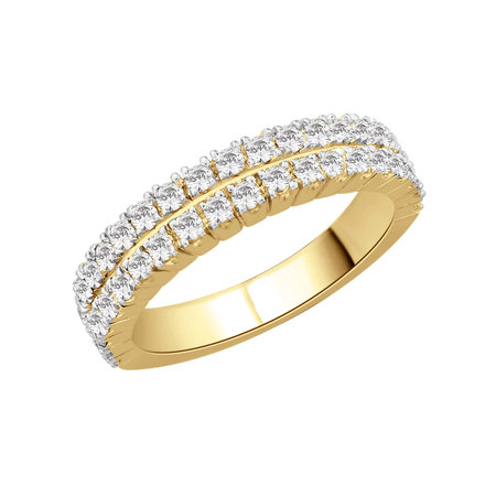 Double row claw set round brilliant cut diamonds set in yellow gold\\n\\n11/03/2016 16:59